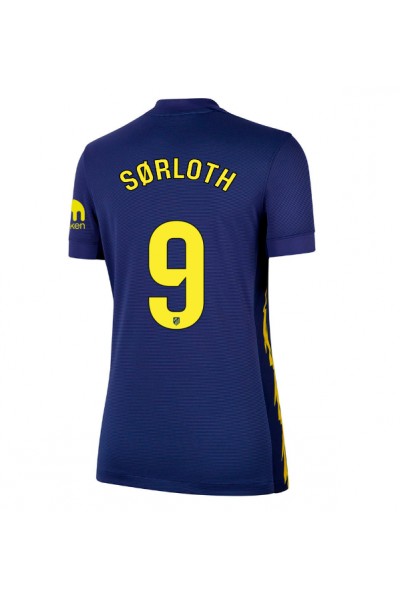 Atletico Madrid Alexander Sorloth #9 Jalkapallovaatteet Naisten Vieraspaita 2025-26 Lyhythihainen Atletico Madrid Alexander Sorloth #9 Jalkapallovaatteet Naisten Vieraspaita 2025-26 Lyhythihainen